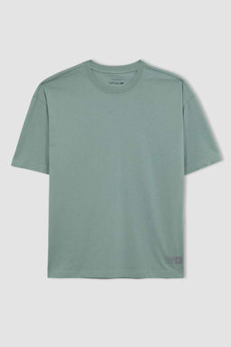 DeFactoFit Футболка оверсайз с круглым вырезом и короткими рукавами с принтом из 100% хлопка  фото 8