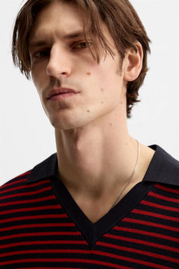 STRIPED KNIT POLO SHIRT - LIMITED EDITION - Zara фото 3