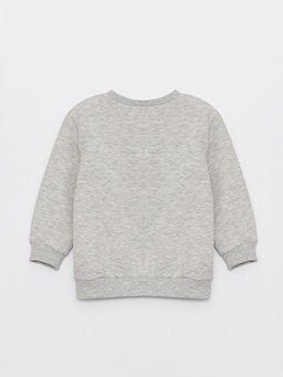 Bisiklet Yaka Bask?l? Uzun Kollu Erkek Bebek Sweatshirt ve E?ofman Alt? 2li Tak?m - Waikiki фото 3