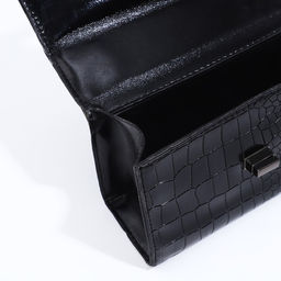 Сумка-мессенджер на застёжке, цвет чёрный - Simaland фото 7