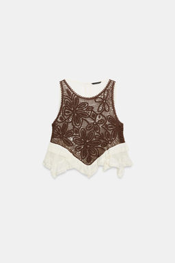 TOP COMBINADO CROCHET / Marr?n - Zara фото 7