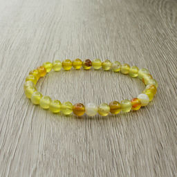 Агат темно-желтый 6мм браслет Классика 17см - Agat77 фото 2