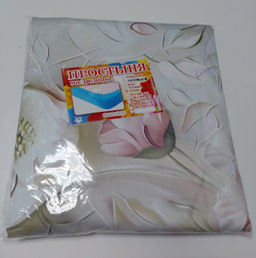 Простынь на резинке сатин премиум  5D 160*200*20