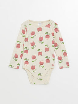 Bisiklet Yaka Uzun Kollu ?i?ekli K?z Bebek ??t??tl? Body 2li - Waikiki фото 2