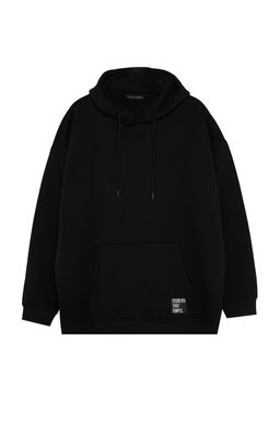 TRENDYOL MAN Antrasit Buyuk Beden Oversize Basic Rahat Kapusonlu Etiketli Ici Polarl? Sweatshirt TMNAW24AO00000 - Trendyolmilla фото 24