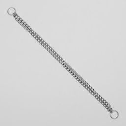 Ошейник - удавка металлический двухрядный, 55 см, толщина проволоки 2,5 мм - Пижон фото 3