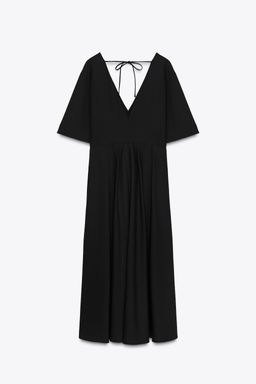 ZW COLLECTION V-NECK MIDI DRESS - Zara фото 7