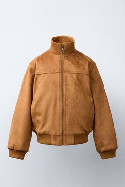 CAZADORA BOMBER EFECTO ANTE / Tostado - Zara фото 2