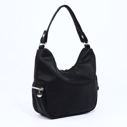 Сумка-мешок на молнии, наружный карман, цвет чёрный - Simaland фото 3