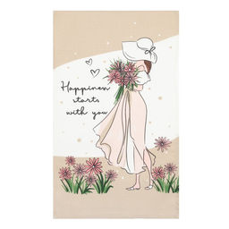 Цена за 2 шт. Полотенце Доляна Happiness 35?60 см, 100% хлопок, вафля 160 г/м?