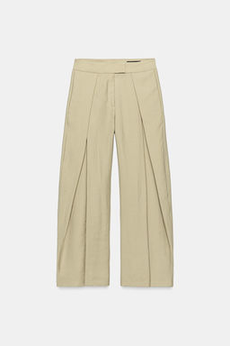 PANTAL?N WIDE LEG PLIEGUES ZW COLLECTION / Verde Oliva - Zara фото 5