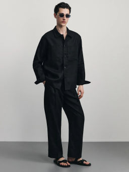 Рубашка 100% лён premium / Zarina фото 2