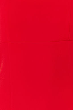 K?rm?z? Vucuda Oturan Boyundan Baglamal? Mini Dokuma Elbise TWOSS23EL01724