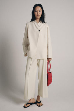 BOLSO MINI SHOPPER RAFIA / Rojo