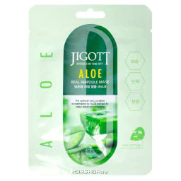 Ампульная маска с экстрактом алоэ Aloe Real Ampoule Mask Jigott, Корея, 27 мл Акция