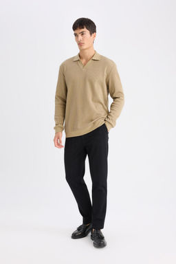 Tailored Regular Fit Normal Kesim Kuma_ Pantolon Basic D_z Cepli