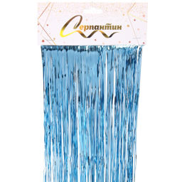 Цена за 10 шт. Дождик 2 м "Глянцевый стиль", голубой