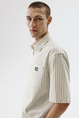 Camisa de sarga con media cremallera Relaxed Fit - H&m фото 3