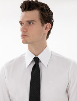 Beyaz Slim Fit Uzun Kollu G_mlek