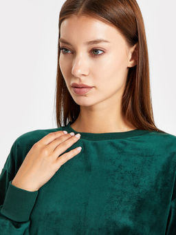 Комплект женский (джемпер, брюки) в зеленом оттенке зелёный 592327 - Mark formelle фото 4