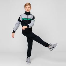 RODOS Спортивный костюм для мальчика весна/лето М-175д Синий/Меланж/Зелёный