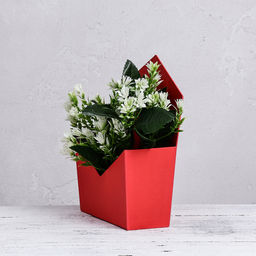 Конверт трапеция однотонный, красный 19,5 х 23 х 8 см - Simaland фото 2