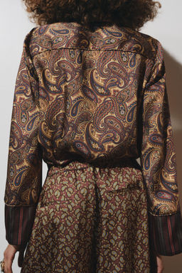 ZW COLLECTION PAISLEY PYJAMA SHIRT - Zara фото 3