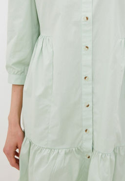 Хлопковое платье в рубашечном стиле - Incity фото 6