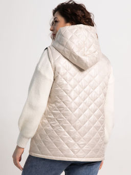 Жилет утепленный Дориана (бежевый) Б15322-18М - Lt collection фото 3