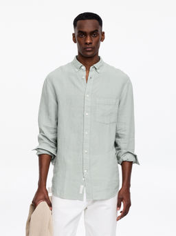 Camisa de lino holgada - H&m фото 5