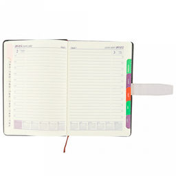 Ежедневник датированный 2025г 14,2х21см Одуванчик 112 листов, в линейку, сшитый внутренний блок, с закладкой, обложка ПВХ софт тач, отделочная строчка, тиснение золотом, цвет серый матовый, застежка на магните (Китай) - Домашняя мода фото 11