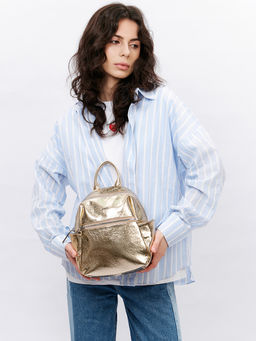 LACCOMA рюкзак Жизель-золотистый эко кожа хлопок