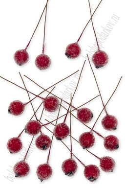 Ягодки на веточке 1,2 см (100 шт) SF-7799, красный №15