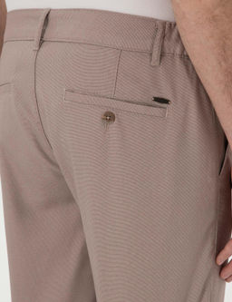 Koyu Bej Slim Fit Beli Lastikli Kanvas Pantolon - Pierre cardin фото 6