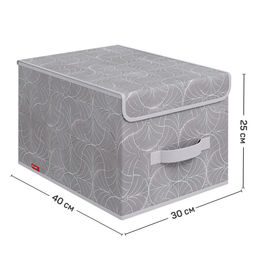 Короб стеллажный с крышкой, большой, 30*40*25 см Valiant  фото 90