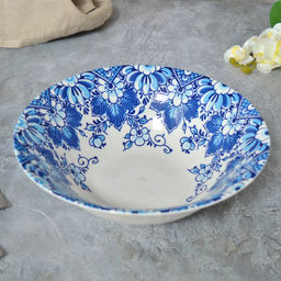 Миска суповая 18 см 570 мл (подглазурная деколь Голубая) арт.MFK07976 /МФК/