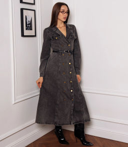 Джинсовое платье #КТ8523 (2), серый - Dommod фото 3