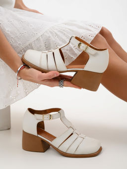 Босоножки 5036.23663bе.Вакса белый+коричневый