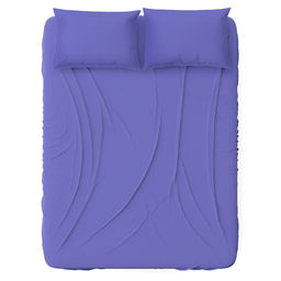 Простыня на резинке Евро Макси "Ночная фиалка" 180х200см, свесы 27см, сатин 135г/м2, хлопок 100%, упаковка "классическая" ПВХ 28х41см, "Домашняя мода" (Россия)
