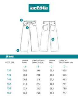 ACOOLA / Брюки джинсовые детские для девочек Poka1 черный  фото 6