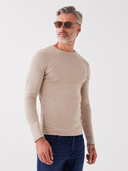 Bisiklet Yaka Uzun Kollu Erkek Sweatshirt