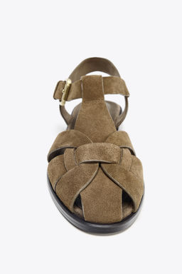 SPLIT SUEDE CAGE SANDALS - Zara фото 11