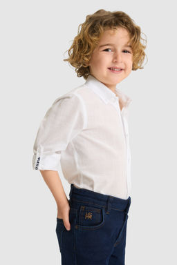 Erkek Гocuk Beyaz Uzun Kollu Basic GГmlek - U.s. polo assn фото 3