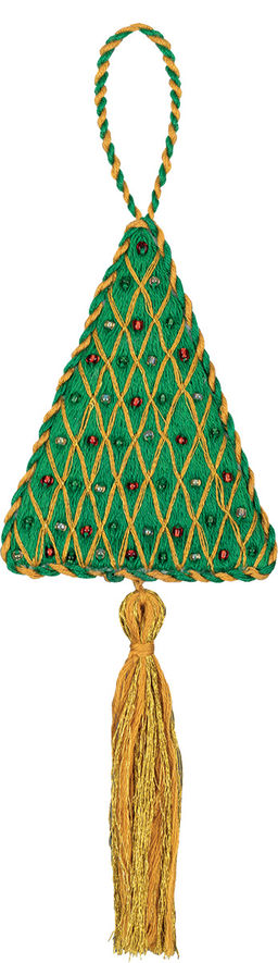 Набор для вышивания PANNA Живая картина JK-2318 Новогодняя игрушка. Елочка 6 х 8 см