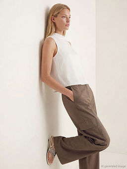 Fular Yaka Saten Bluz