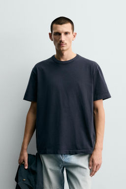 RELAXED FIT T-SHIRT WITH BINDING - Zara фото 2