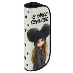 Пенал школьный Феникс+, арт.72108/ 24 ДЕВЧОНКА В ШАПКЕ (без наполнения, 20,5х9х5,5 см, полиэстер, мо