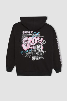 Толстовка Cool Oversize с капюшоном и принтом на спине - Defacto фото 9