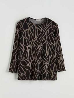 Bisiklet Yaka Desenli Bluz