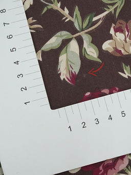 Сатин Античные розы цв.горький шоколад, ш.1.6м, хлопок-100%, 110гр/м.кв - Купава фото 5